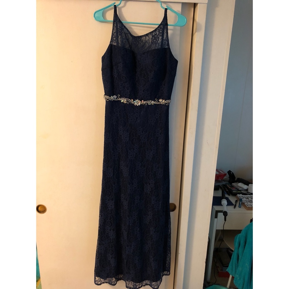 Aspeed USA navy blue ball gown